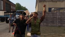 Some Militia officers support local workers (photo courtesy of a worker)